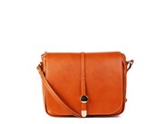 ITALSKÉ Kožená kabelka crossbody hnědá Aurelia, NEW ()