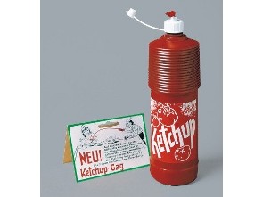 Stříkající lahev kečupu