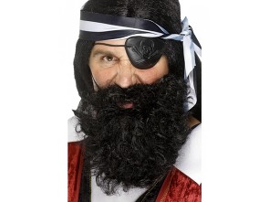 Pirátský plnovous - černý