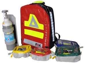 X-CEN-TEK GmbH ZÁCHRANÁŘSKÝ BATOH KRÁSNÝ-ZDRAVOTNICKÁ TECHNIKA S.R.O. OXY 53 LITRŮ ČERVENÝ