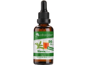 Stevia plus kapky natural / s příchutí