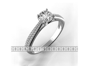 Luxusní zásnubní prsten s diamanty