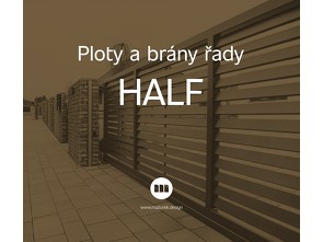 Kovové ploty a brány Mazurek, řada HALF