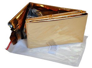 FAZZINI Italy Srl IZOTERMICKÁ FÓLIE ZLATO - STŘÍBRNÁ 220x140cm