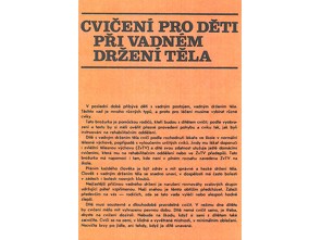 Cvičení pro děti při vadném držení těla