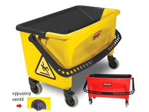 RUBBERMAID, Switzerland ÚKLIDOVÝ VOZÍK RUBBERMAID S TLAKOVÝM ŽDÍMANÍM