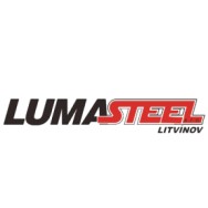 logo LUMASTEEL Litvínov – hutní materiál