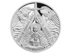 Stříbrná medaile Ježíšek v jesličkách proof