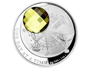 Stříbrná mince CRYSTAL COIN - One Day at a Time - Sahara proof